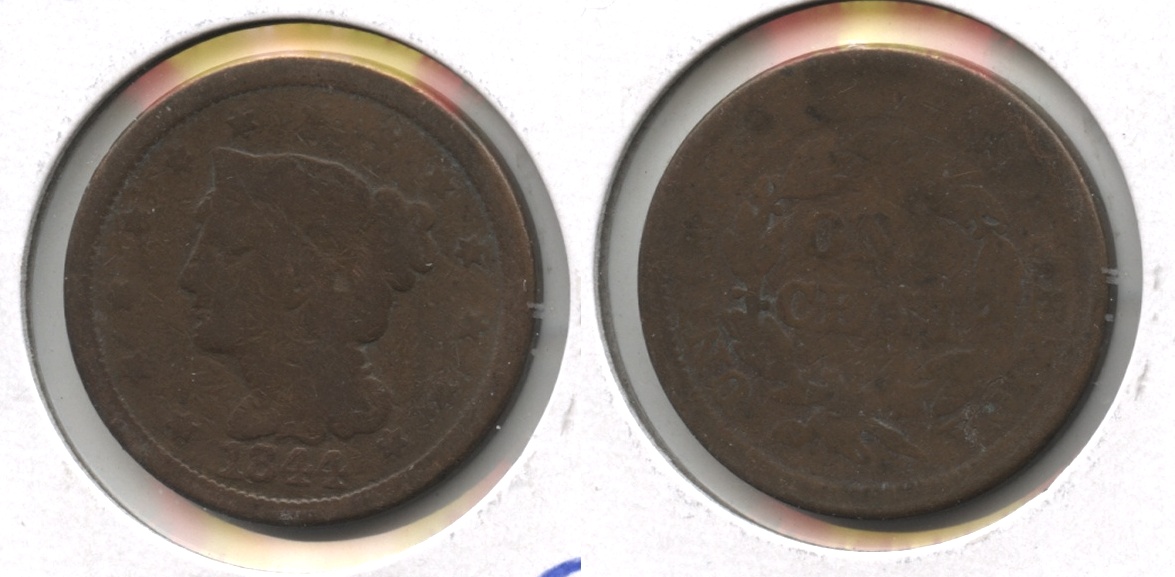 1844 Coronet Large Cent G-4 #f