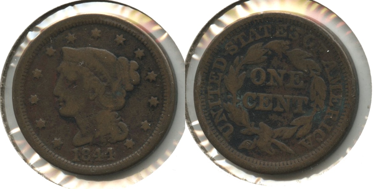 1844 Coronet Large Cent G-4 #g