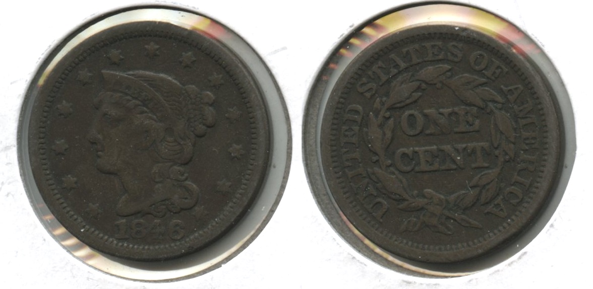 1846 Coronet Large Cent F-12 #i