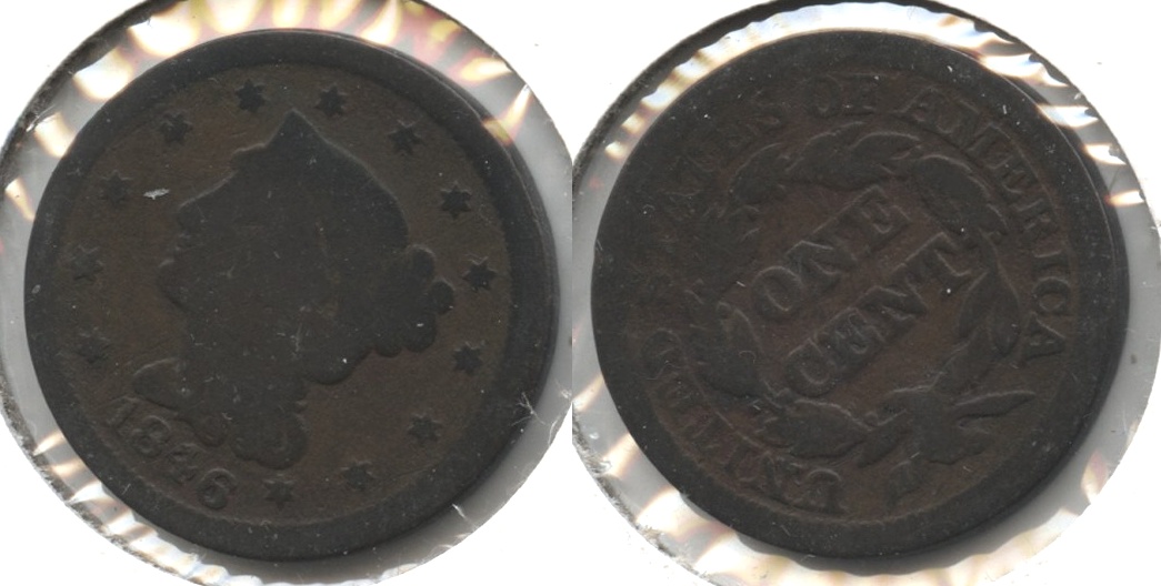 1846 Coronet Large Cent Good-4 #b