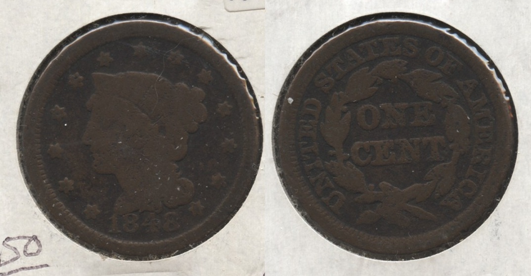 1848 Coronet Large Cent Good-4 #h