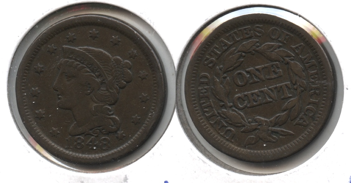 1848 Coronet Large Cent VF-20 #g