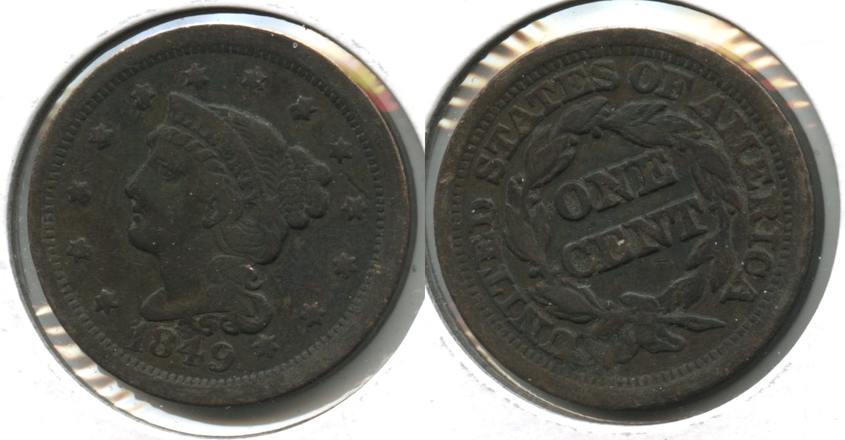 1849 Coronet Large Cent Fine-12 #n