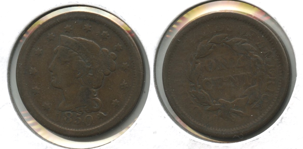 1850 Coronet Large Cent Fine-12 #u