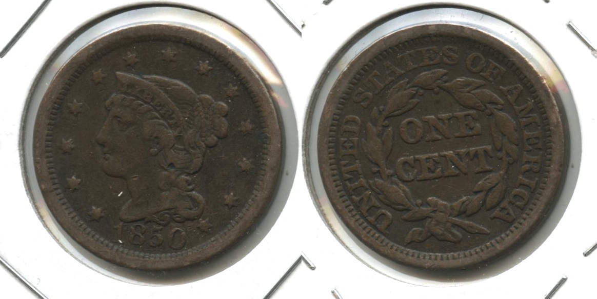 1850 Coronet Large Cent Fine-12 #y