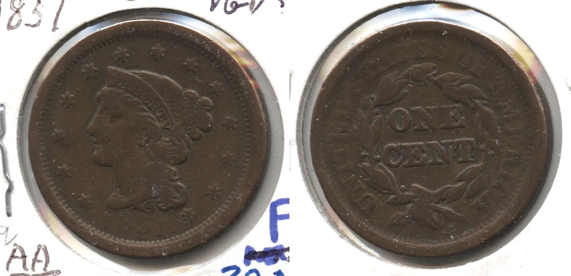 1851 Coronet Large Cent VG-8 #q