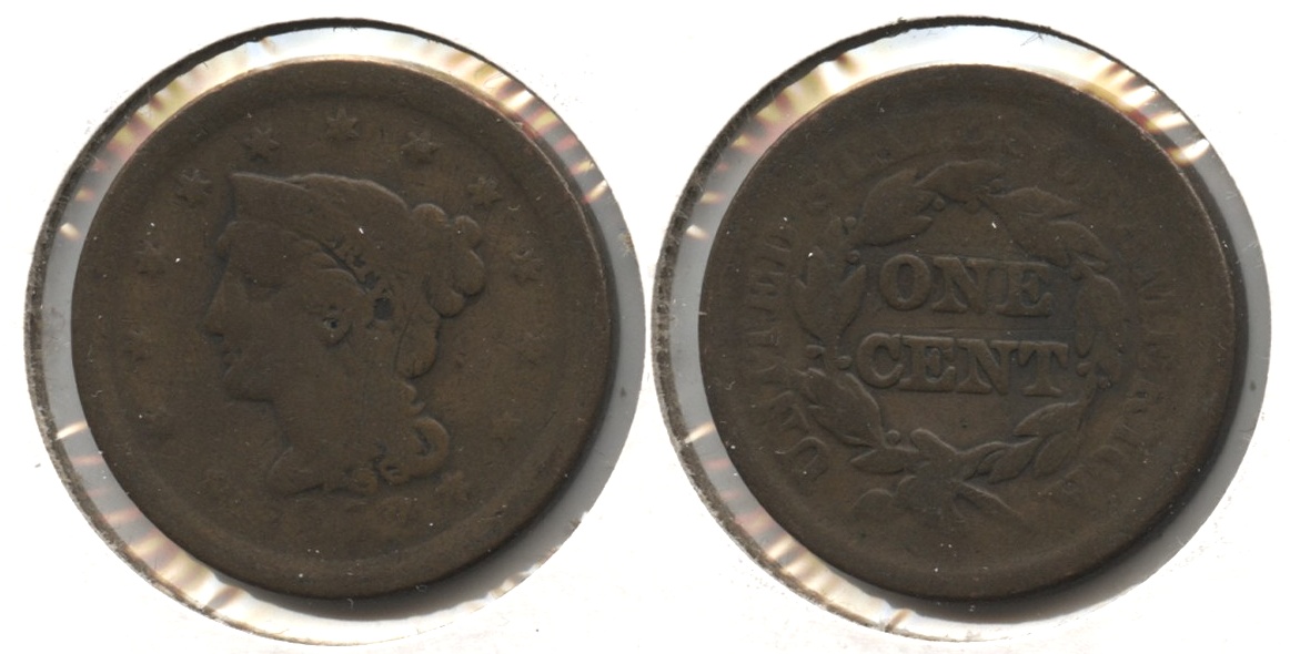 1852 Coroned Large Cent Good-4 #b