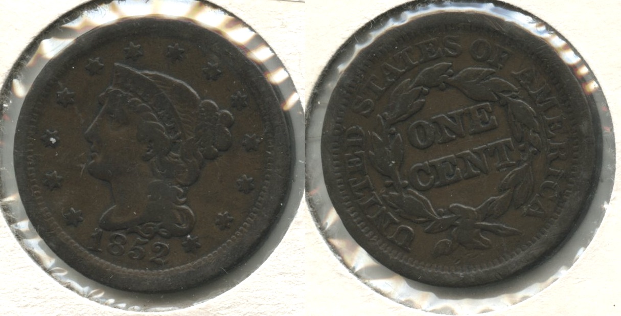 1852 Coronet Large Cent VG-8 #h