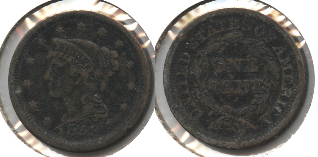 1853 Coronet Large Cent Fine-12 #n Rough