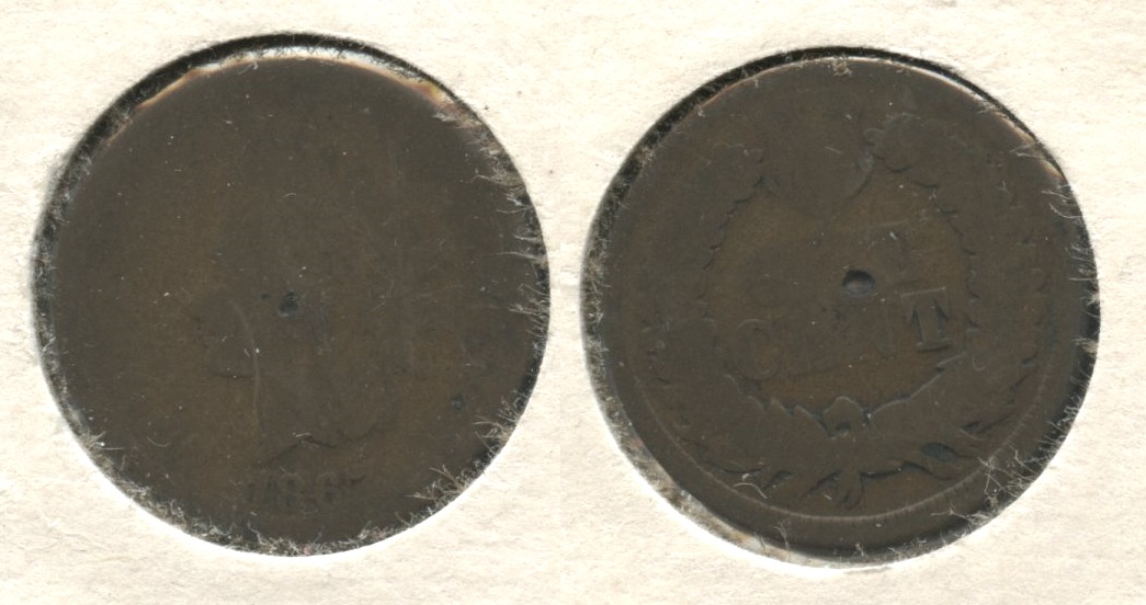 1867 Indian Head Cent Fair-2 #f