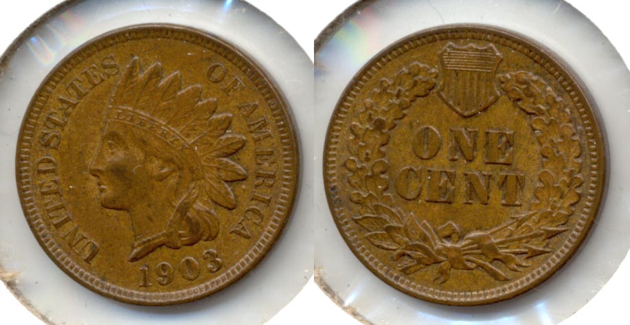 1903 Indian Head Cent AU-50 d