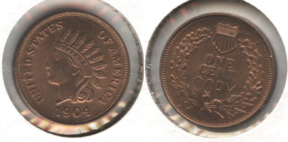 1904 Indian Head Cent AU-55 Copy