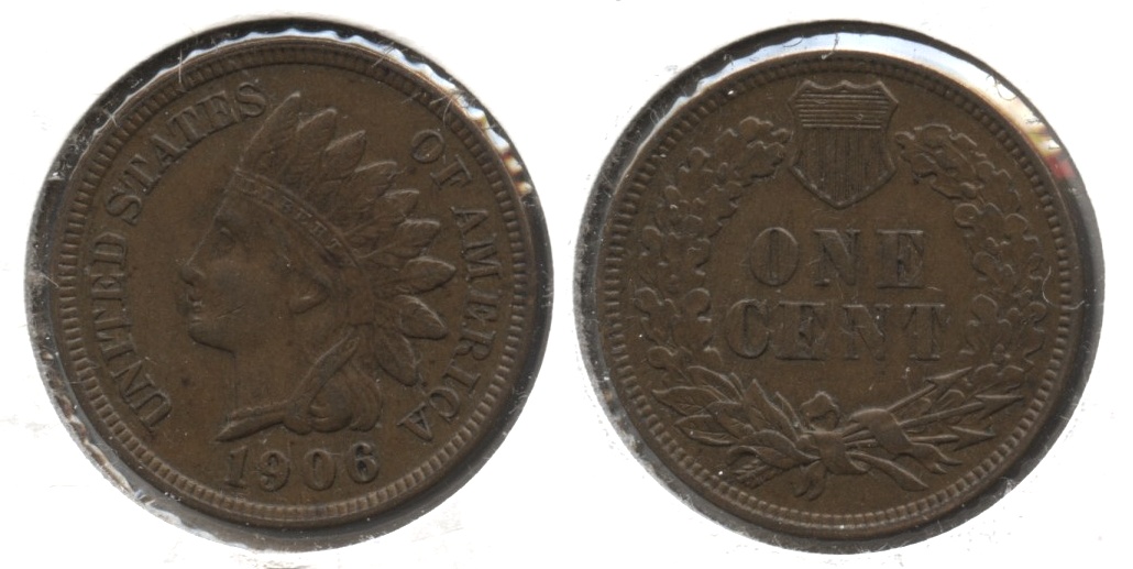 1906 Indian Head Cent AU-50 #aa