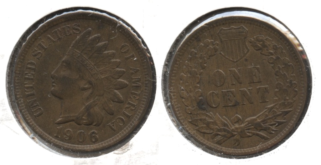 1906 Indian Head Cent AU-50 #ac
