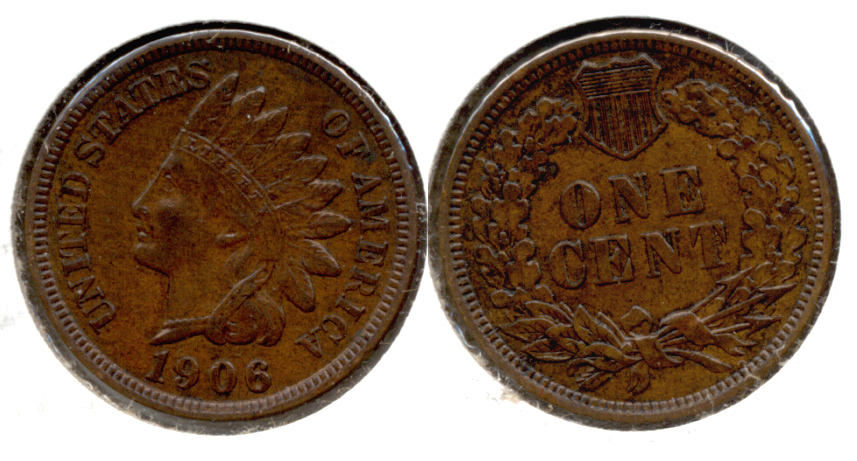 1906 Indian Head Cent AU-50 s
