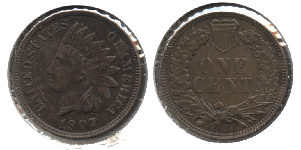 1907 Indian Head Cent AU-50 #s