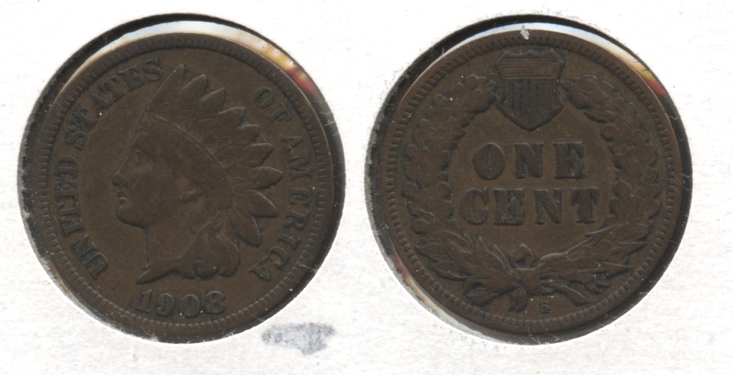 1908-S Indian Head Cent Fine-12 #b
