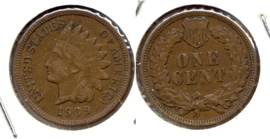 1909 Indian Head Cent EF-40 d
