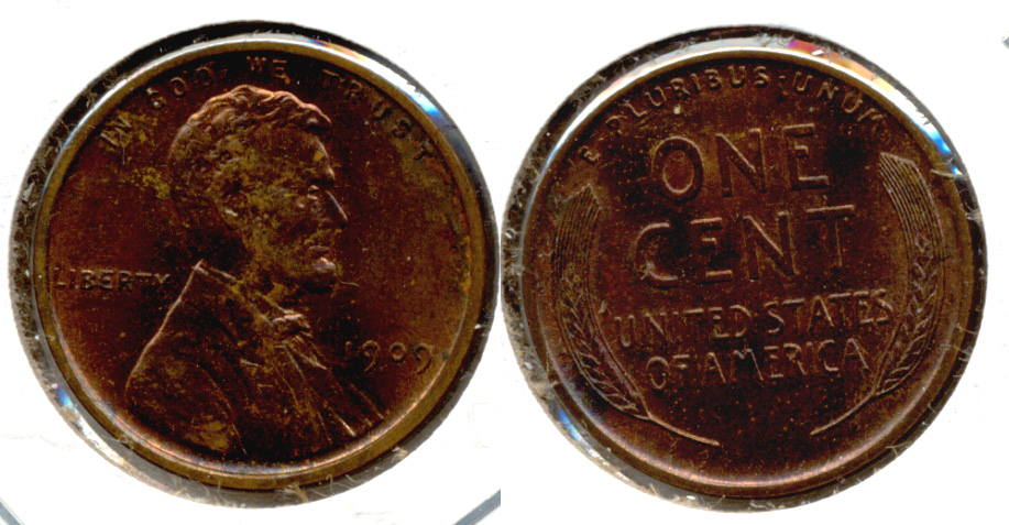 1909 Lincoln Cent MS-63 Red Brown g