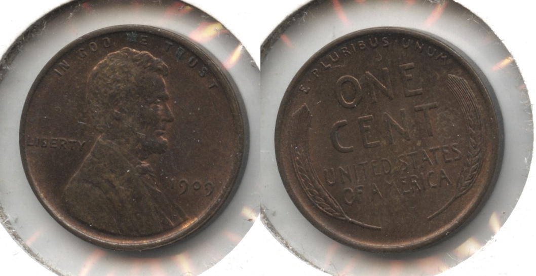 1909 Lincoln Cent MS-63 Red Brown #q