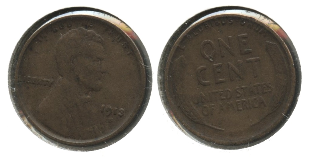 1913-S Lincoln Cent Fine-12 #y