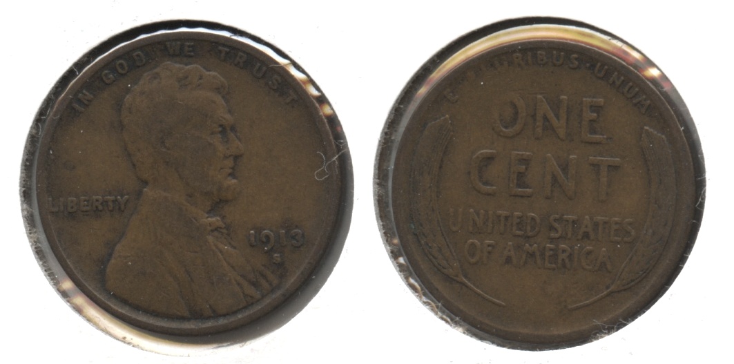 1913-S Lincoln Cent VG-8 #l