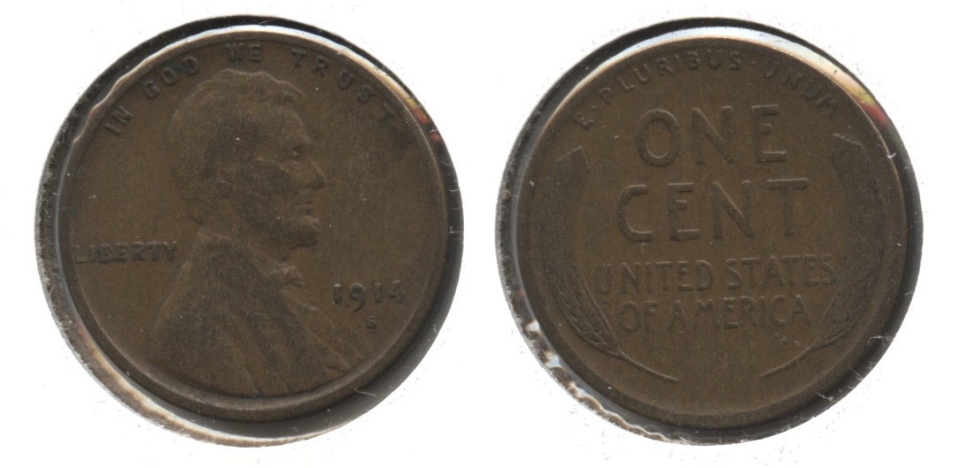 1914-S Lincoln Cent VG-8 #r