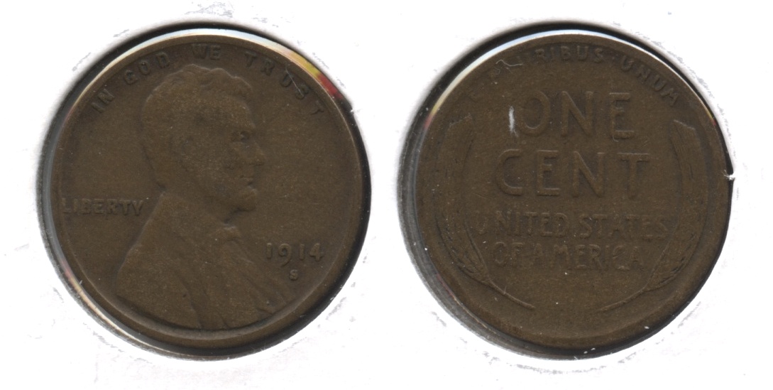 1914-S Lincoln Cent VG-8 #u