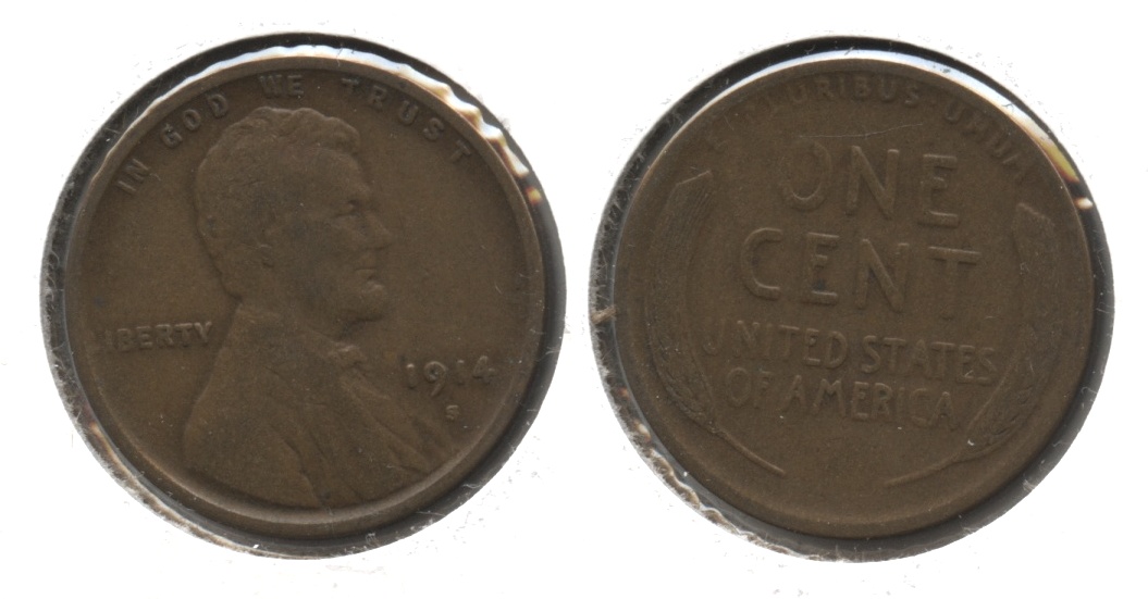 1914-S Lincoln Cent VG-8 #w