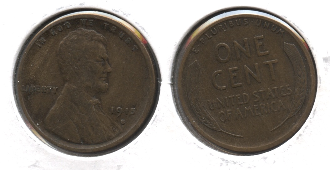 1915-S Lincoln Cent Fine-12 #ah