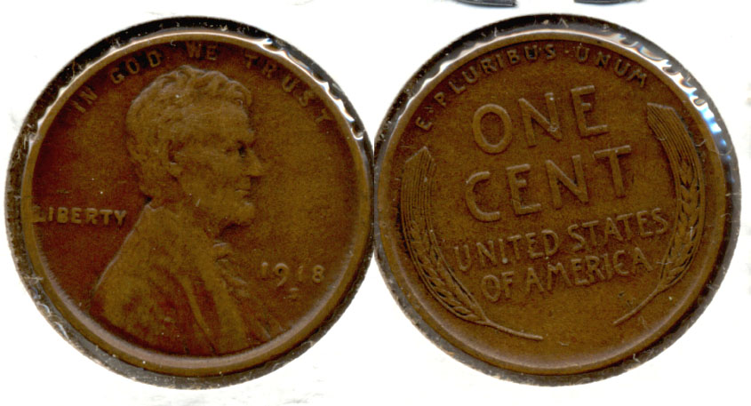 1918-S Lincoln Cent EF-40 g