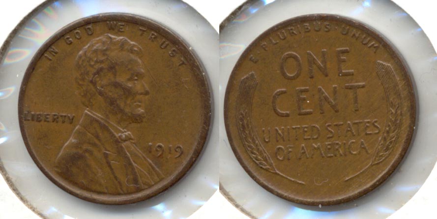 1919 Lincoln Cent AU-50 g