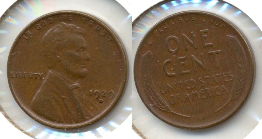 1929-D Lincoln Cent AU-50 j