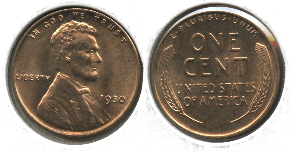 1930 Lincoln Cent MS-60 Red #d