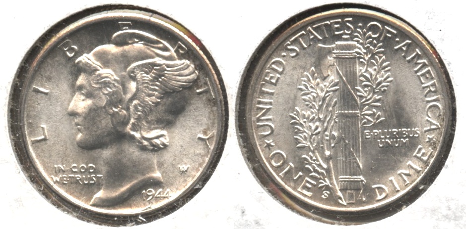 1944-S Mercury Dime MS-60 #p