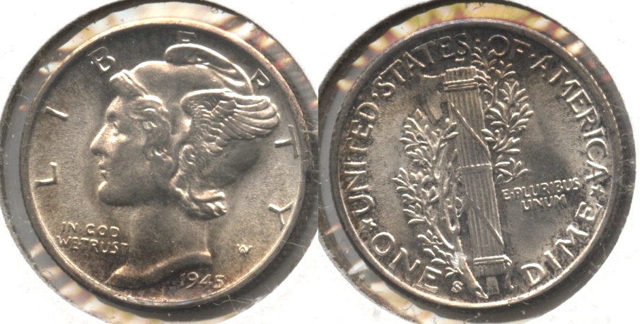 1945-S Mercury Dime MS-60 #b