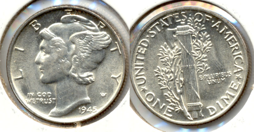 1945 Mercury Dime MS-63 s