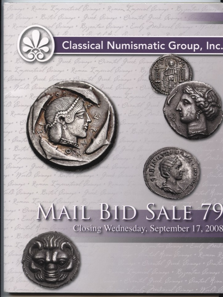 Classical Numismatic Group Mail Bid Sale Auction 79 September 2008
