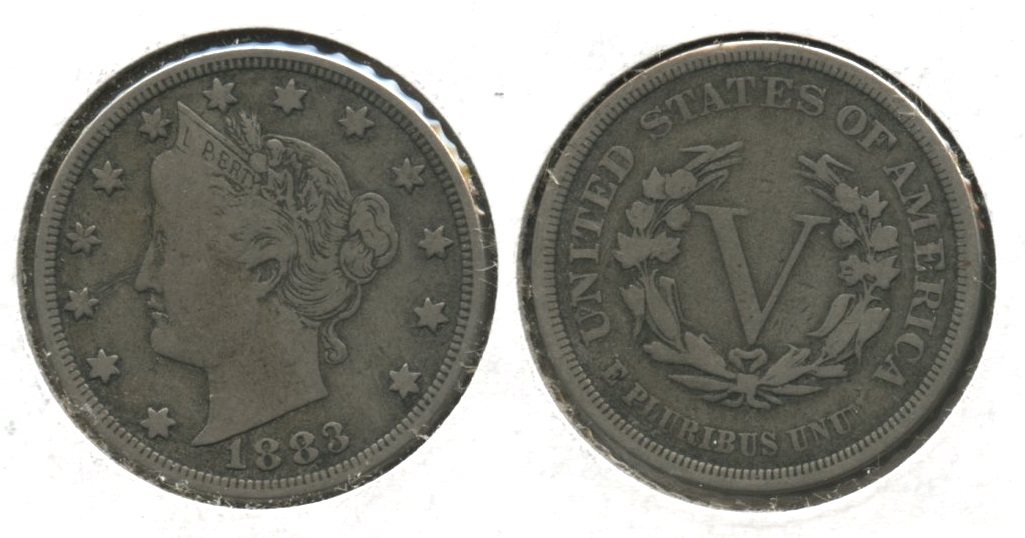 1883 No Cents Liberty Head Nickel VG-8 #ac