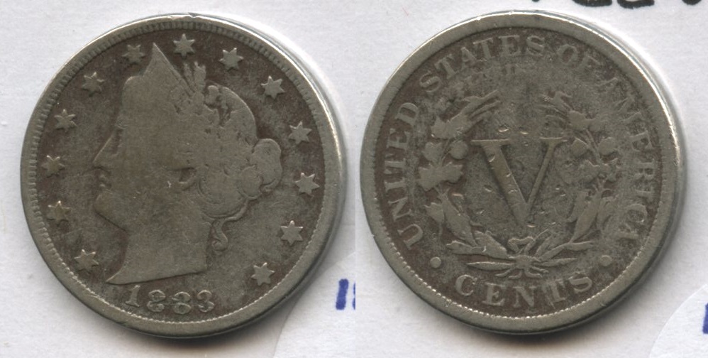 1883 With Cents Liberty Head Nickel Good-4 #ba