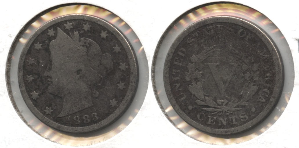 1883 With Cents Liberty Head Nickel Good-4 #x Bit Dark