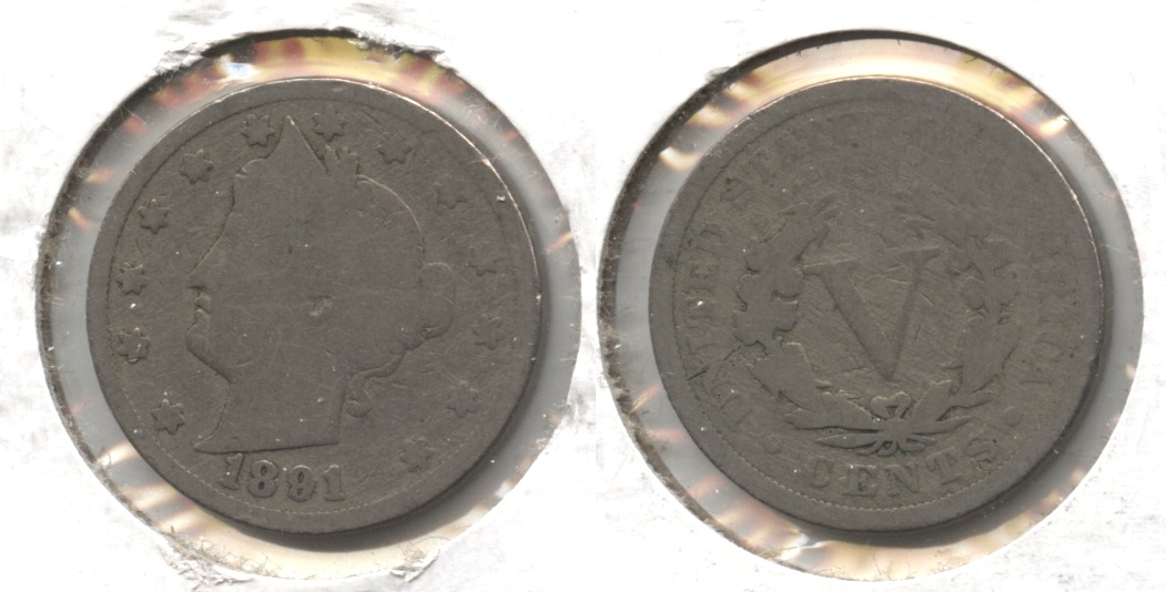 1891 Liberty Head Nickel Good-4 #m