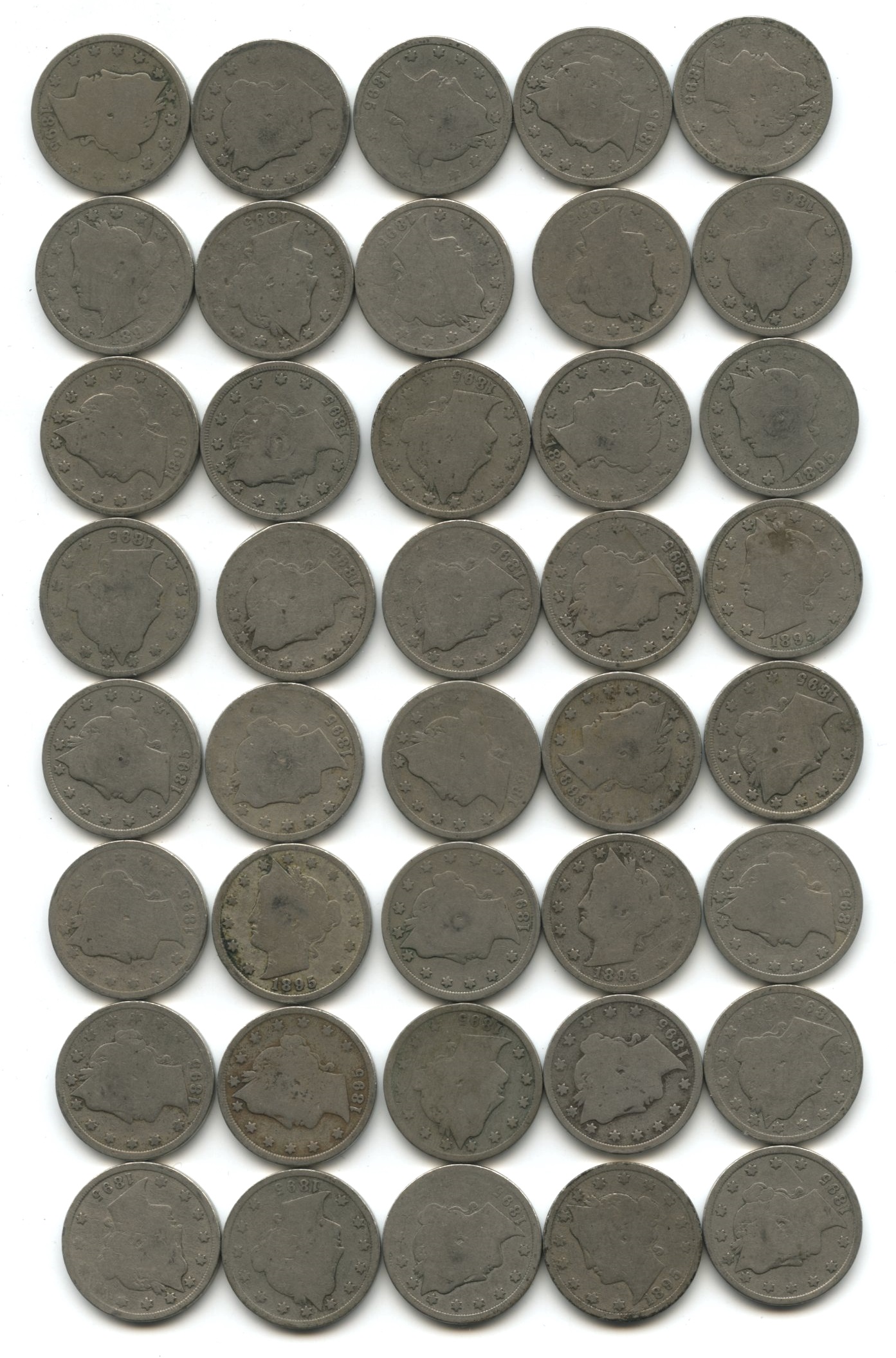 1895 Liberty Head Nickel Good-4 #ba Roll