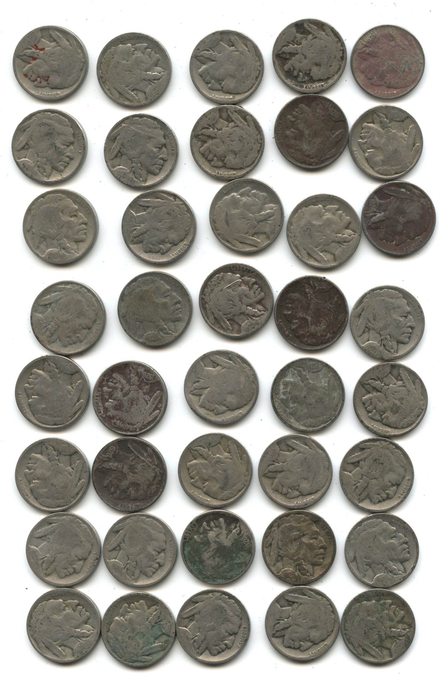 1926-D Buffalo Nickel Fair-2 Roll