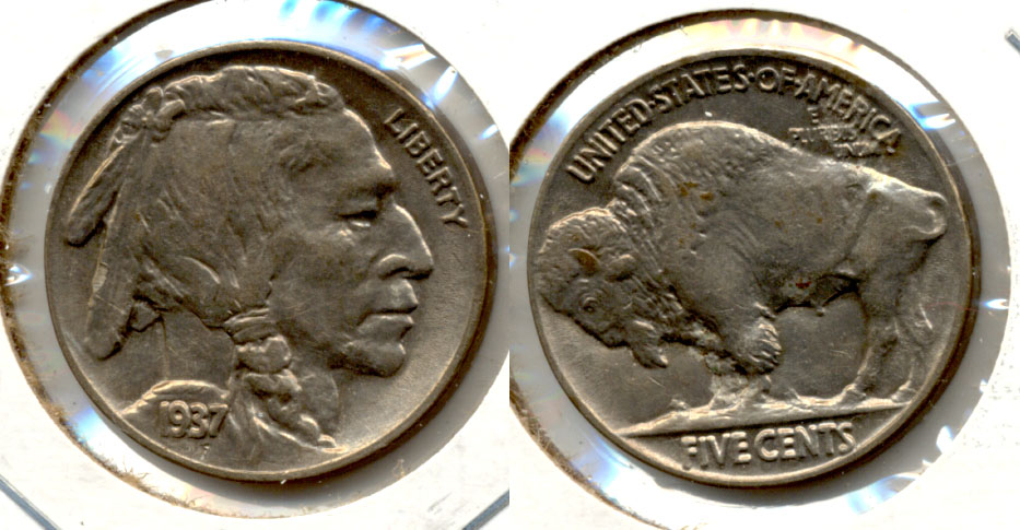 1937 Buffalo Nickel AU-50 ag