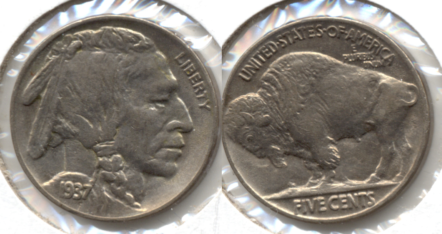 1937 Buffalo Nickel AU-50 an