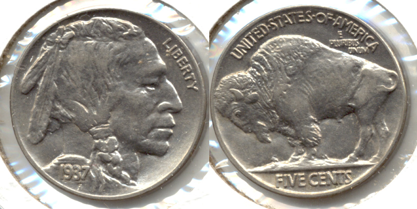 1937 Buffalo Nickel AU-55 a