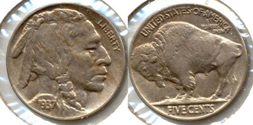 1937 Buffalo Nickel AU-55 n