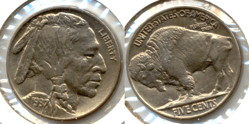 1937 Buffalo Nickel AU-55 s