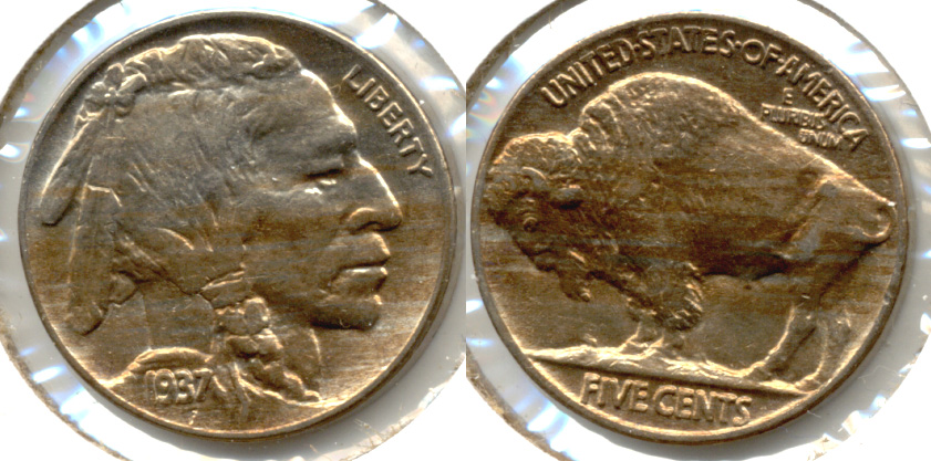 1937 Buffalo Nickel AU-58 k